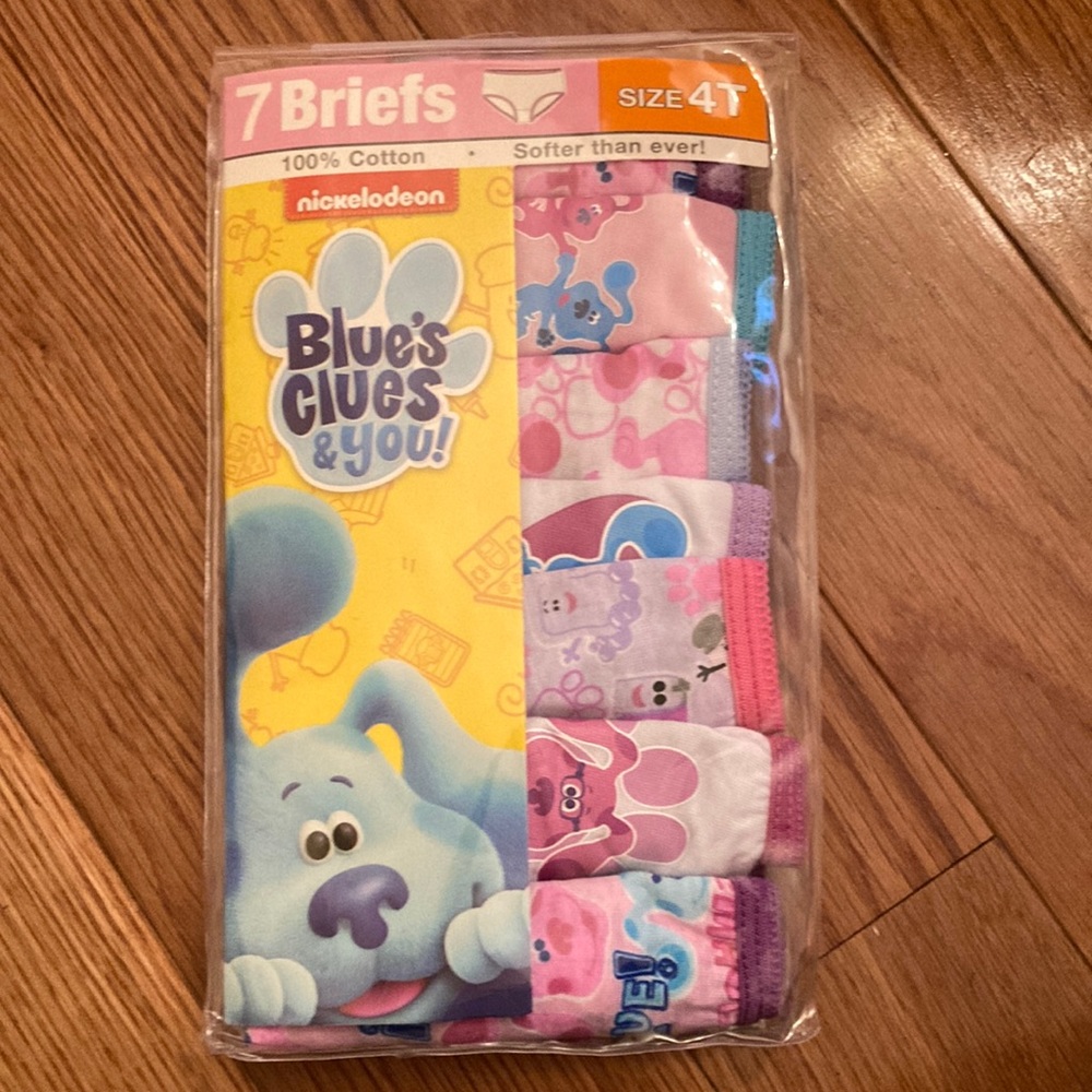 4T Blues Clues Girls Underwear 7 pack